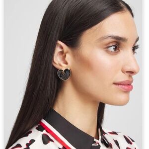 Chico’s No Droop Black And Gold Earrings New